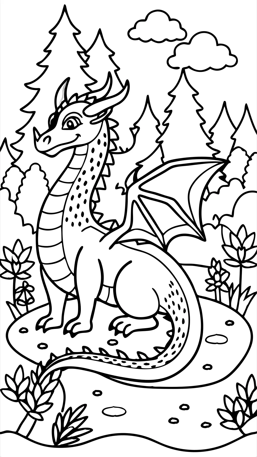 Páginas para colorear dragones realistas